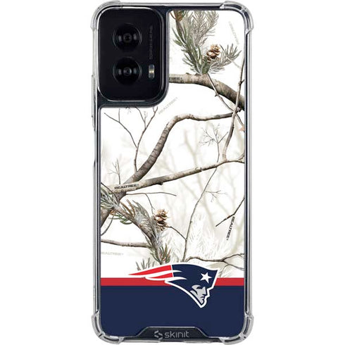 NFL Realtree Camo New England Patriots Moto G Power 5G (2024) Clear Case