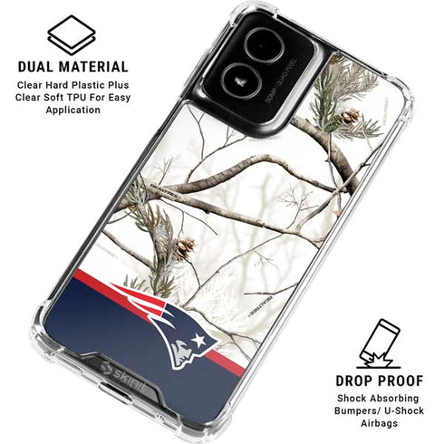 NFL Realtree Camo New England Patriots Moto G Power 5G (2024) Clear Case