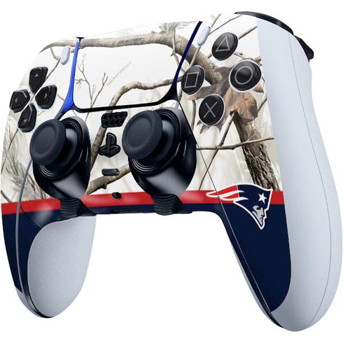 NFL Realtree Camo New England Patriots PS5 DualSense Edge Pro Controller Skin