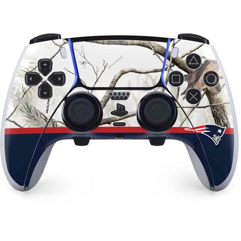 NFL Realtree Camo New England Patriots PS5 DualSense Edge Pro Controller Skin