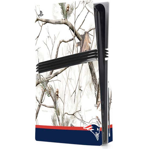 NFL Realtree Camo New England Patriots PS5 Pro Disk Console Skin