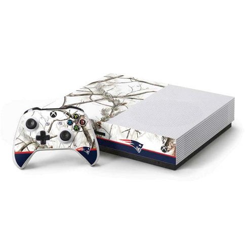 NFL Realtree Camo New England Patriots Xbox One S Console and Controller Bundle Skin