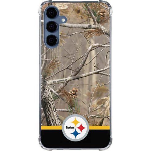 NFL Realtree Camo Pittsburgh Steelers Galaxy A55 5G Clear Case
