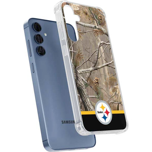NFL Realtree Camo Pittsburgh Steelers Galaxy A55 5G Clear Case