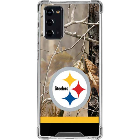 NFL Realtree Camo Pittsburgh Steelers Galaxy Note20 5G Clear Case