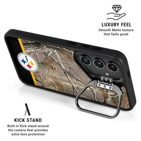 NFL Realtree Camo Pittsburgh Steelers Galaxy S24 FE Kickstand Case