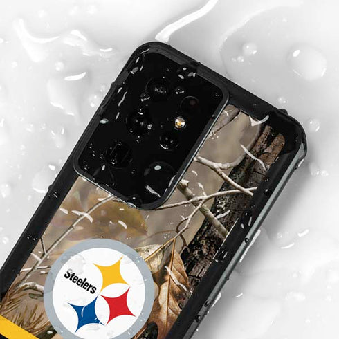 NFL Realtree Camo Pittsburgh Steelers Galaxy S24 Ultra Waterproof Case