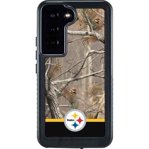 NFL Realtree Camo Pittsburgh Steelers Galaxy S24 Waterproof Case