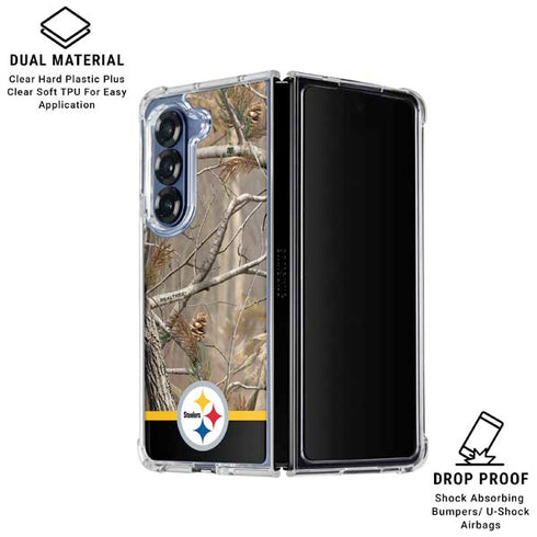 NFL Realtree Camo Pittsburgh Steelers Galaxy Z Fold6 Clear Case