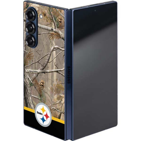 NFL Realtree Camo Pittsburgh Steelers Galaxy Z Fold6 Skin