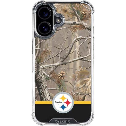 NFL Realtree Camo Pittsburgh Steelers iPhone 16 Clear Case