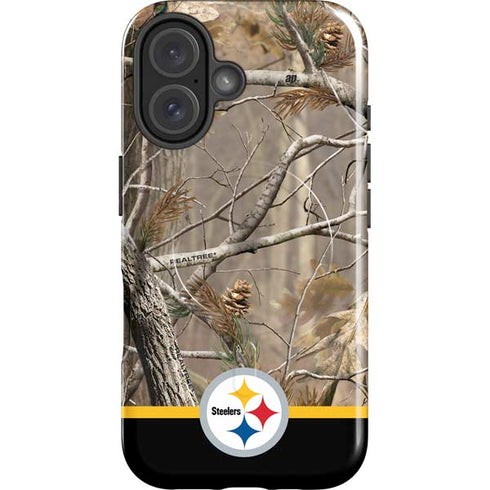 NFL Realtree Camo Pittsburgh Steelers iPhone 16 Magsafe Impact Case