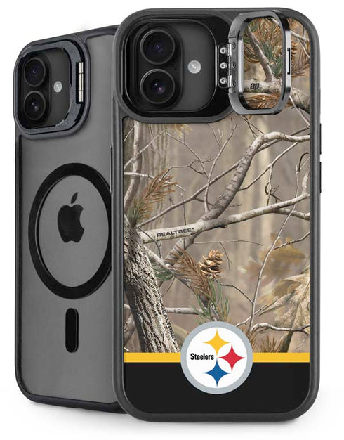 NFL Realtree Camo Pittsburgh Steelers iPhone 16 Plus Kickstand Case