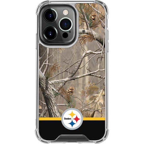 NFL Realtree Camo Pittsburgh Steelers iPhone 16 Pro Clear Case