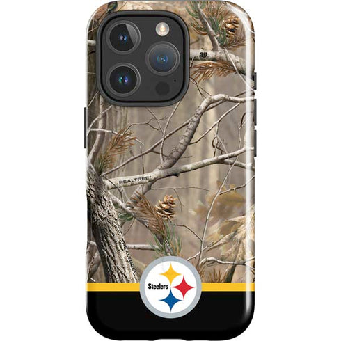 NFL Realtree Camo Pittsburgh Steelers iPhone 16 Pro Magsafe Impact Case