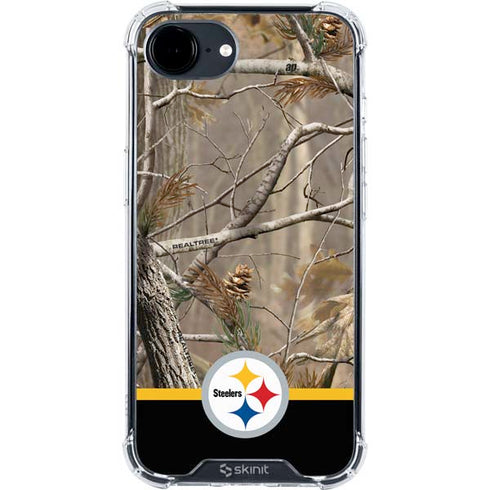 NFL Realtree Camo Pittsburgh Steelers iPhone 16e Clear Case