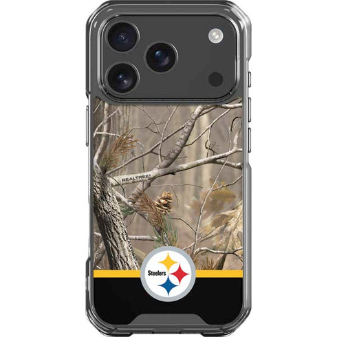 NFL Realtree Camo Pittsburgh Steelers iPhone 18 Pro Clear Case