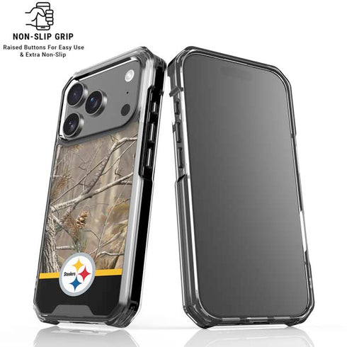 NFL Realtree Camo Pittsburgh Steelers iPhone 18 Pro Clear Case