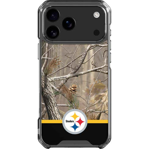 NFL Realtree Camo Pittsburgh Steelers iPhone 18 Pro Max Clear Case