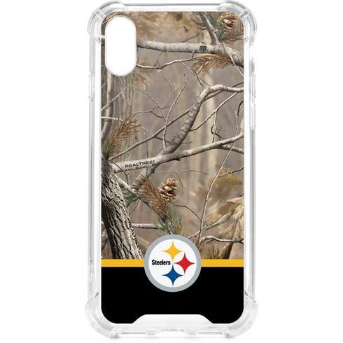 NFL Realtree Camo Pittsburgh Steelers iPhone XS Clear Case