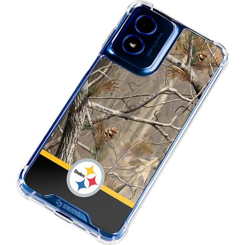 NFL Realtree Camo Pittsburgh Steelers Moto G 5G (2024) Clear Case