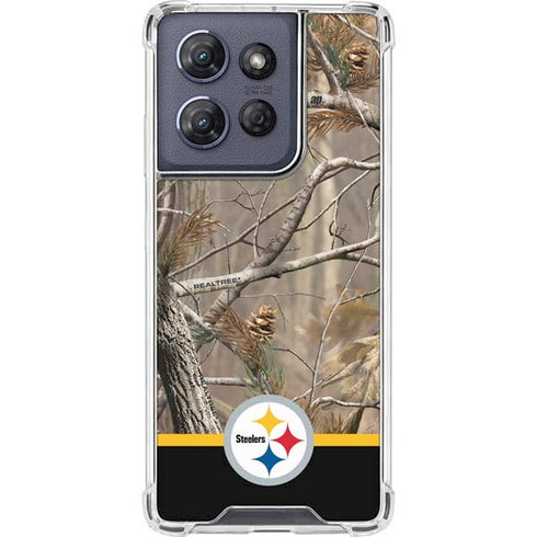 NFL Realtree Camo Pittsburgh Steelers Moto G Play 5G (2025) Clear Case