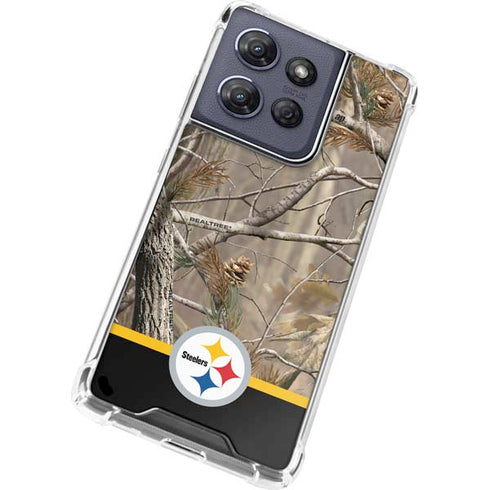 NFL Realtree Camo Pittsburgh Steelers Moto G Play 5G (2025) Clear Case
