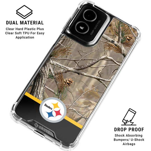 NFL Realtree Camo Pittsburgh Steelers Moto G Power 5G (2024) Clear Case