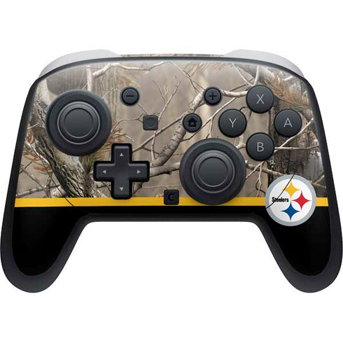 NFL Realtree Camo Pittsburgh Steelers Nintendo Switch 2 (2025) Pro Controller Skin