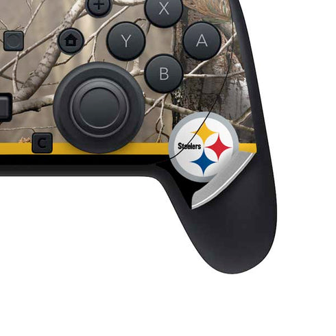 NFL Realtree Camo Pittsburgh Steelers Nintendo Switch 2 (2025) Pro Controller Skin