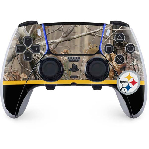 NFL Realtree Camo Pittsburgh Steelers PS5 DualSense Edge Pro Controller Skin
