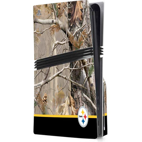 NFL Realtree Camo Pittsburgh Steelers PS5 Pro Disk Console Skin