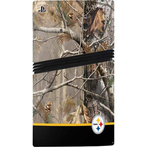 NFL Realtree Camo Pittsburgh Steelers PS5 Pro Disk Console Skin