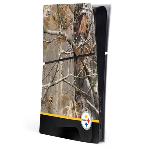 NFL Realtree Camo Pittsburgh Steelers PS5 Slim Digital Edition Console Skin