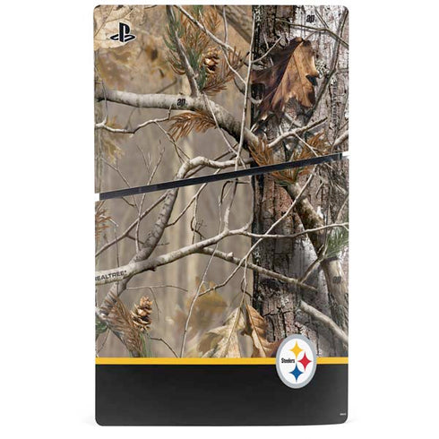 NFL Realtree Camo Pittsburgh Steelers PS5 Slim Digital Edition Console Skin