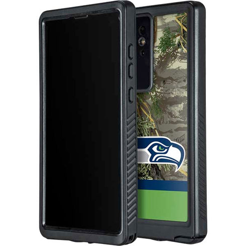 NFL Realtree Camo Seattle Seahawks Galaxy S24 Ultra Waterproof Case