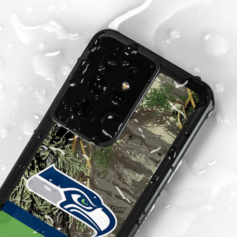 NFL Realtree Camo Seattle Seahawks Galaxy S24 Ultra Waterproof Case
