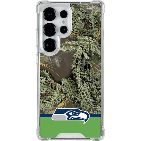 NFL Realtree Camo Seattle Seahawks Galaxy S25 Ultra Clear Case
