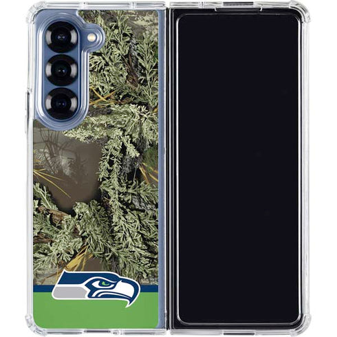 NFL Realtree Camo Seattle Seahawks Galaxy Z Fold6 Clear Case