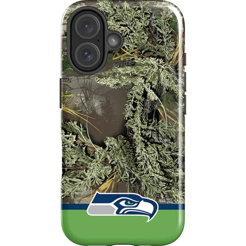 NFL Realtree Camo Seattle Seahawks iPhone 16 Magsafe Impact Case