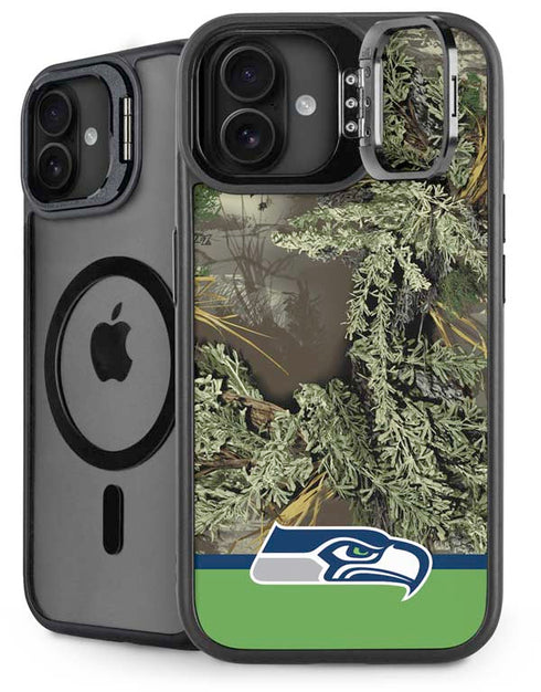 NFL Realtree Camo Seattle Seahawks iPhone 16 Plus Kickstand Case