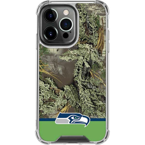 NFL Realtree Camo Seattle Seahawks iPhone 16 Pro Clear Case