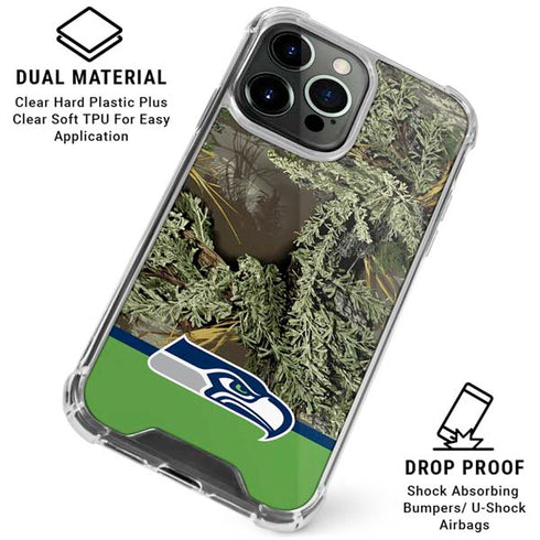 NFL Realtree Camo Seattle Seahawks iPhone 16 Pro Clear Case