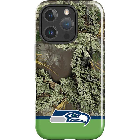 NFL Realtree Camo Seattle Seahawks iPhone 16 Pro Magsafe Impact Case
