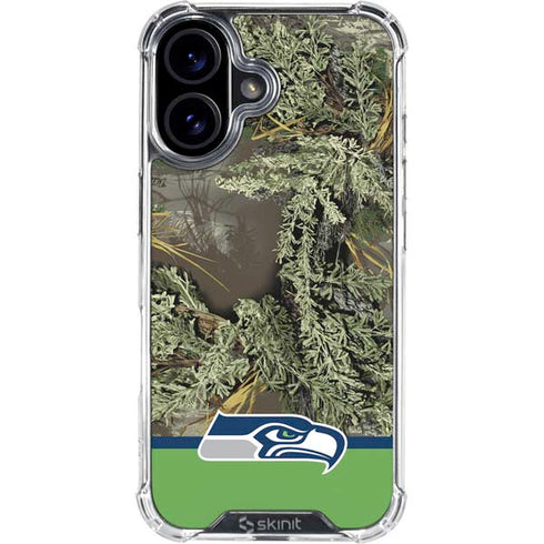 NFL Realtree Camo Seattle Seahawks iPhone 17 Clear Case