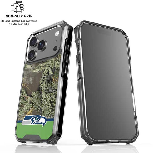 NFL Realtree Camo Seattle Seahawks iPhone 18 Pro Clear Case