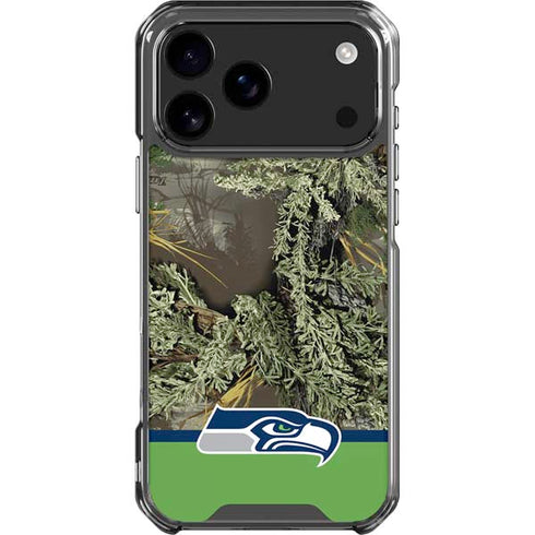 NFL Realtree Camo Seattle Seahawks iPhone 18 Pro Max Clear Case