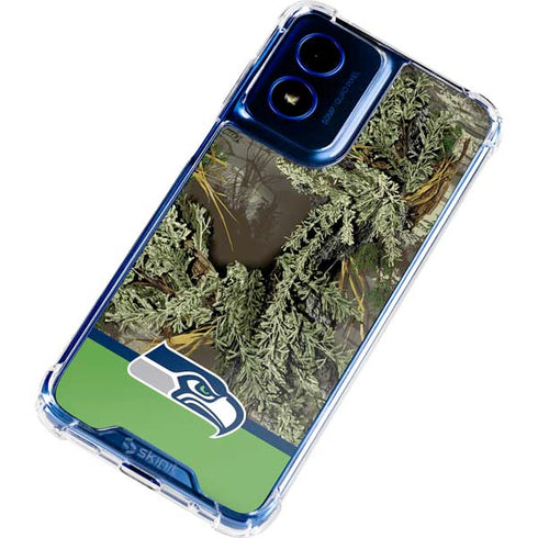 NFL Realtree Camo Seattle Seahawks Moto G 5G (2024) Clear Case