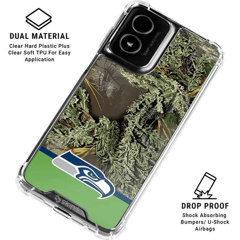 NFL Realtree Camo Seattle Seahawks Moto G Power 5G (2024) Clear Case