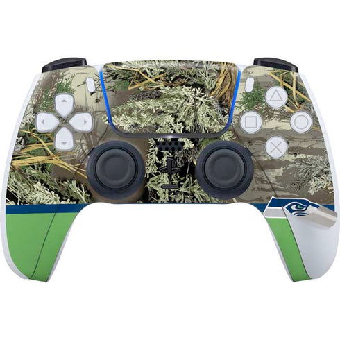 NFL Realtree Camo Seattle Seahawks PS5 Pro Disk Bundle Skin